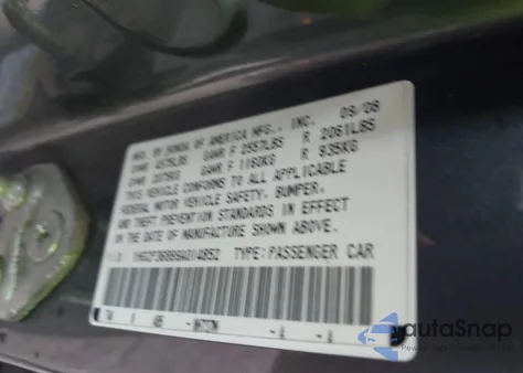 2009 Honda Accord 3.5 Ex-L from USA, damaged, VIN 1HGCP36899A014852
